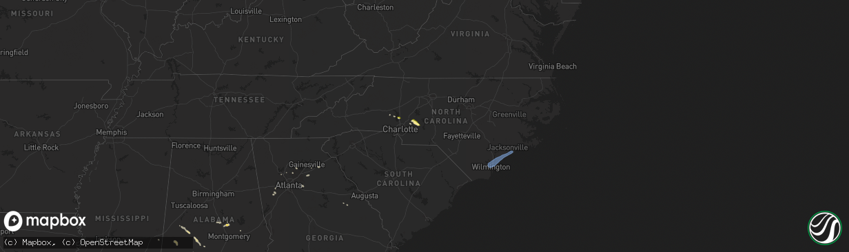 Hail map in North Carolina on June 10, 2025