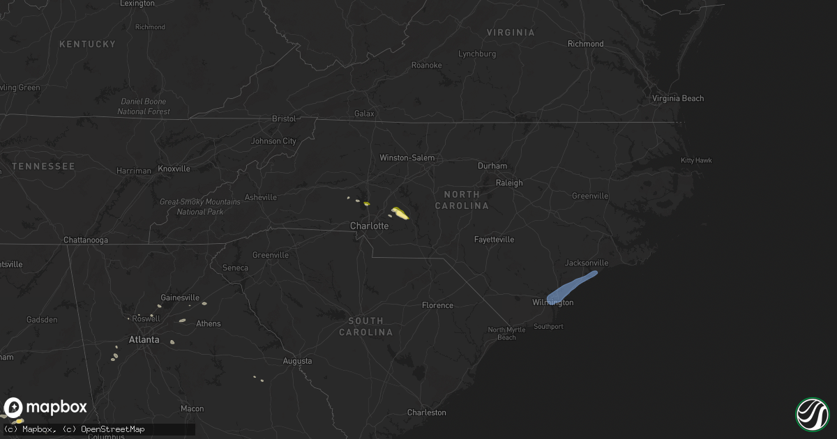 Hail map in North Carolina on June 10, 2025