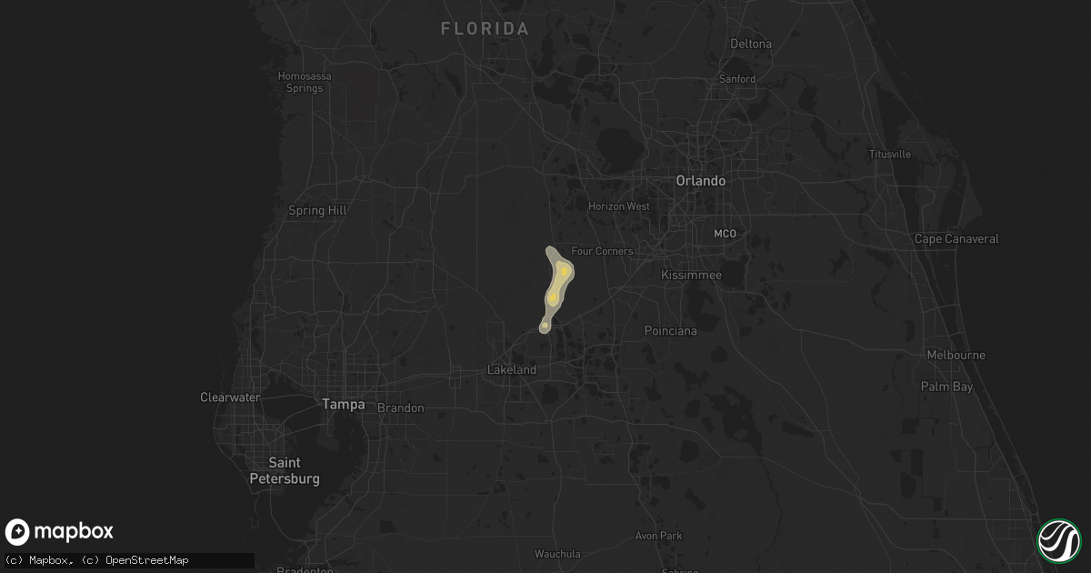 Hail map in Polk City, FL on June 10, 2025
