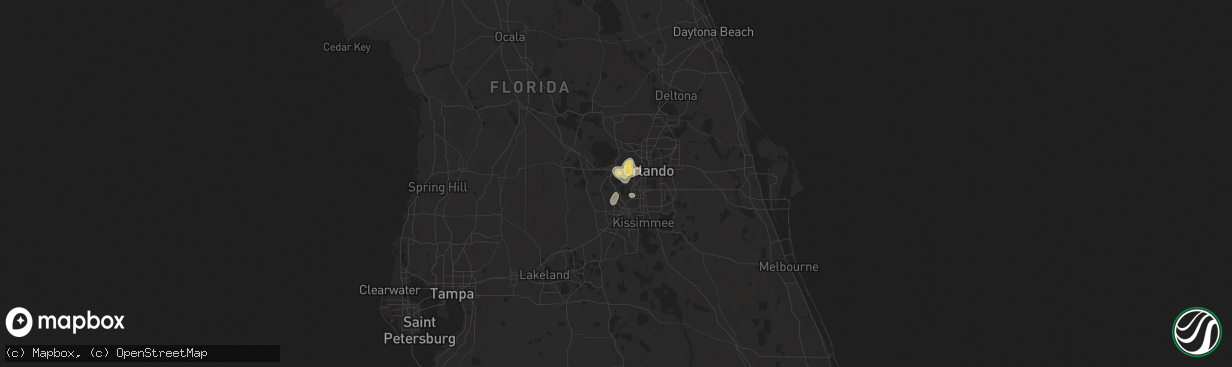 Hail map in Windermere, FL on June 10, 2025