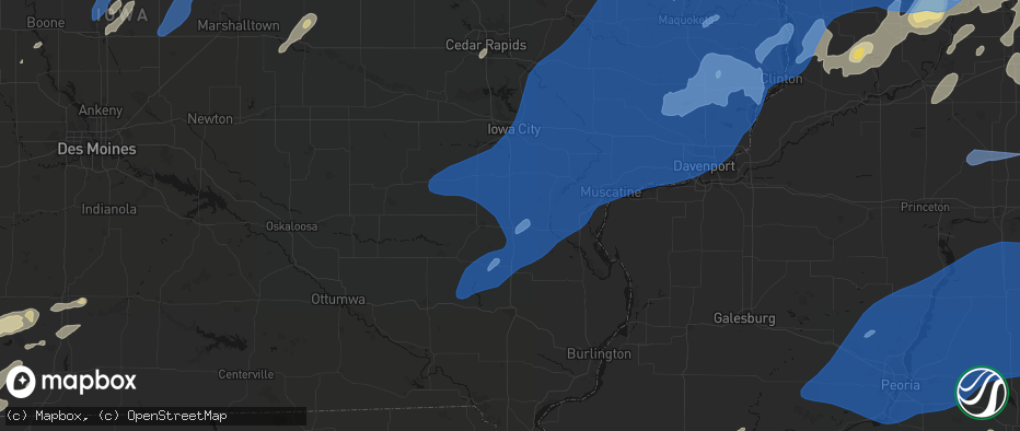 Hail map in Ainsworth, IA on June 10, 2026
