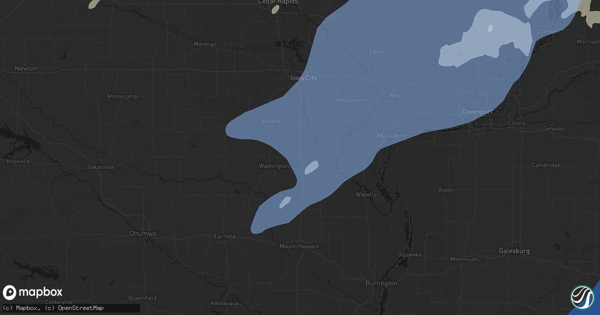Hail map in Ainsworth, IA on June 10, 2026