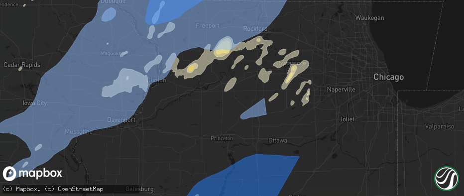 Hail map in Amboy, IL on June 10, 2026