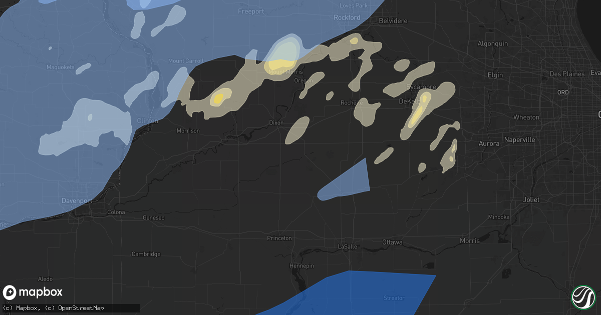 Hail map in Amboy, IL on June 10, 2026