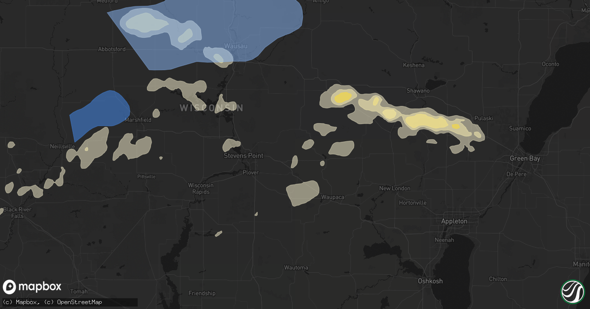 Hail map in Amherst Junction, WI on June 10, 2026