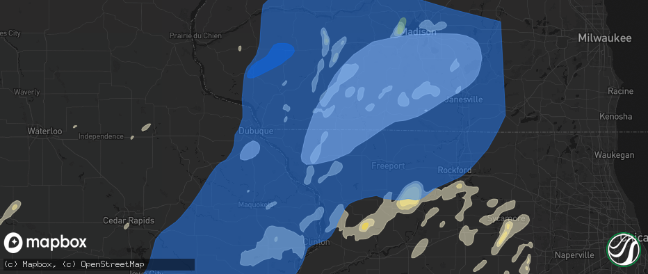 Hail map in Apple River, IL on June 10, 2026