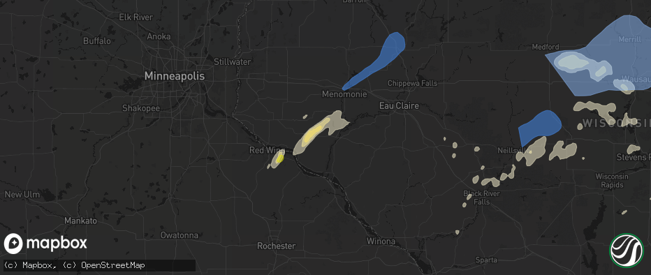 Hail map in Arkansaw, WI on June 10, 2026
