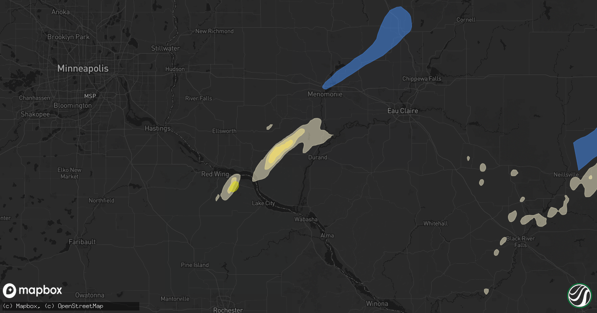 Hail map in Arkansaw, WI on June 10, 2026