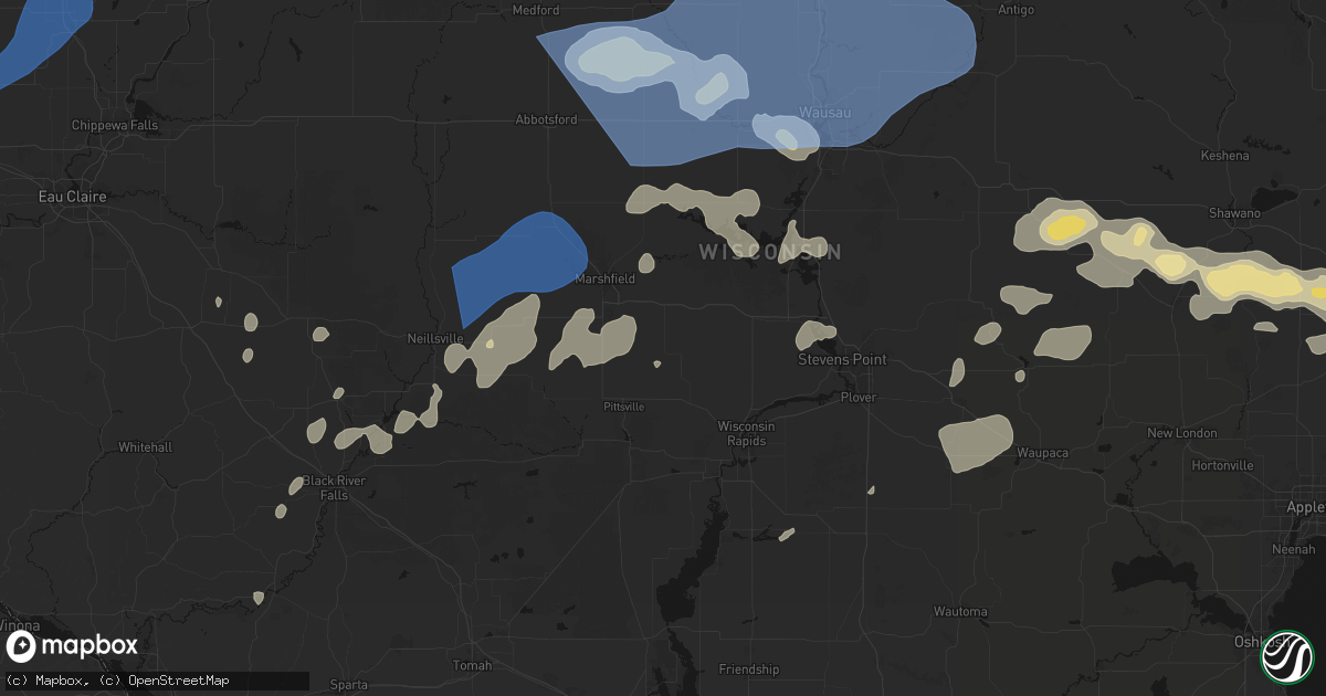 Hail map in Arpin, WI on June 10, 2026