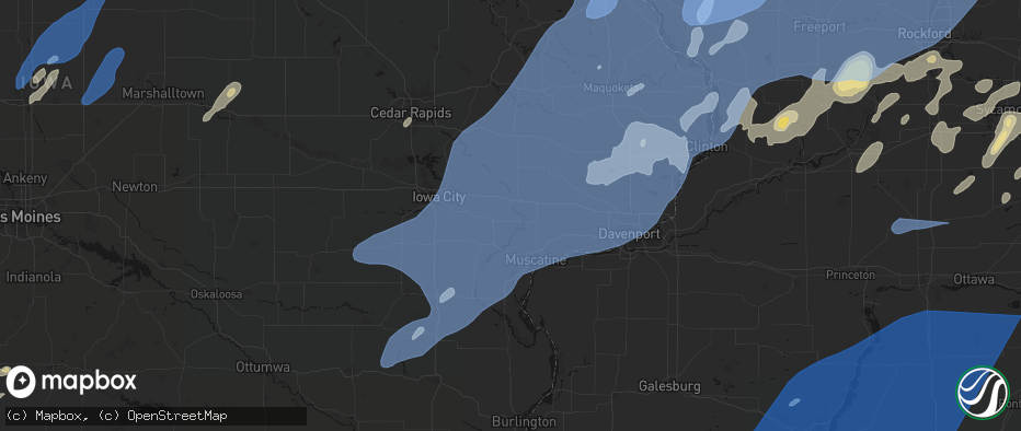 Hail map in Atalissa, IA on June 10, 2026