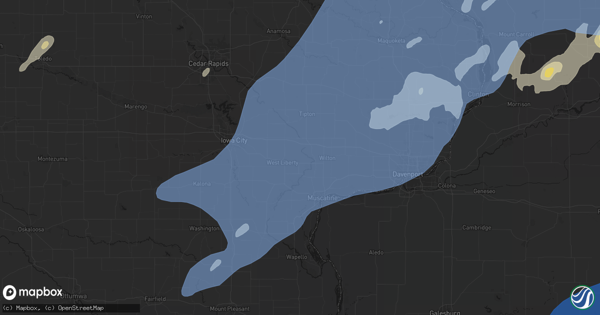 Hail map in Atalissa, IA on June 10, 2026