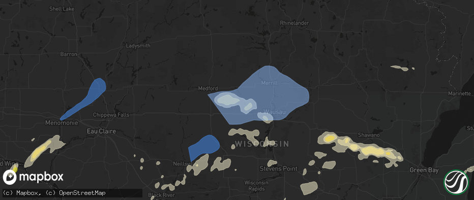 Hail map in Athens, WI on June 10, 2026