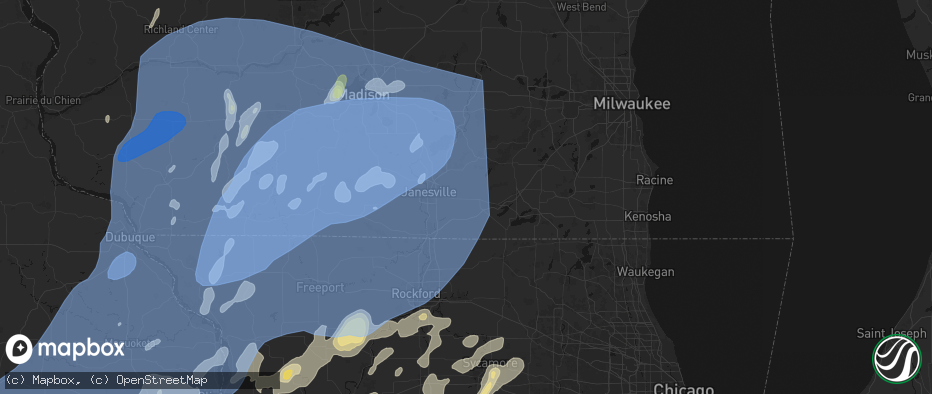Hail map in Avalon, WI on June 10, 2026