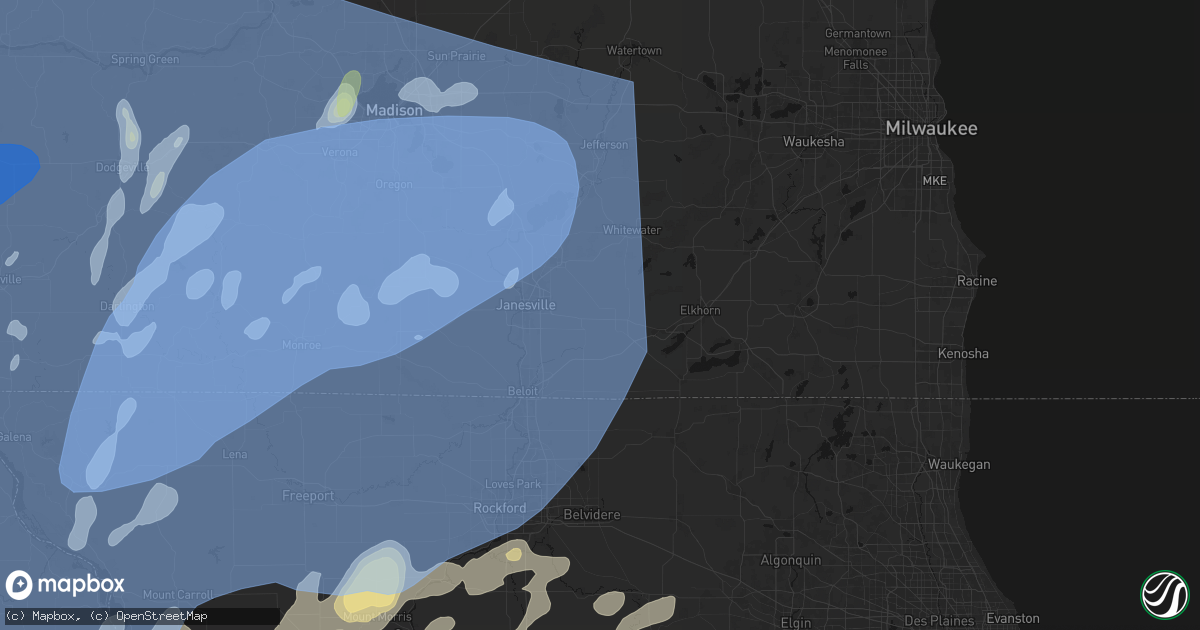 Hail map in Avalon, WI on June 10, 2026