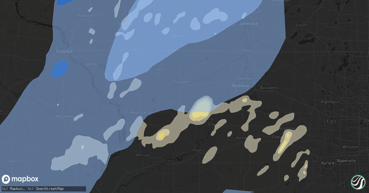 Hail map in Baileyville, IL on June 10, 2026