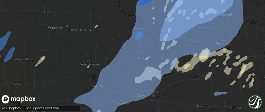 Hail map in Baldwin, IA on June 10, 2026