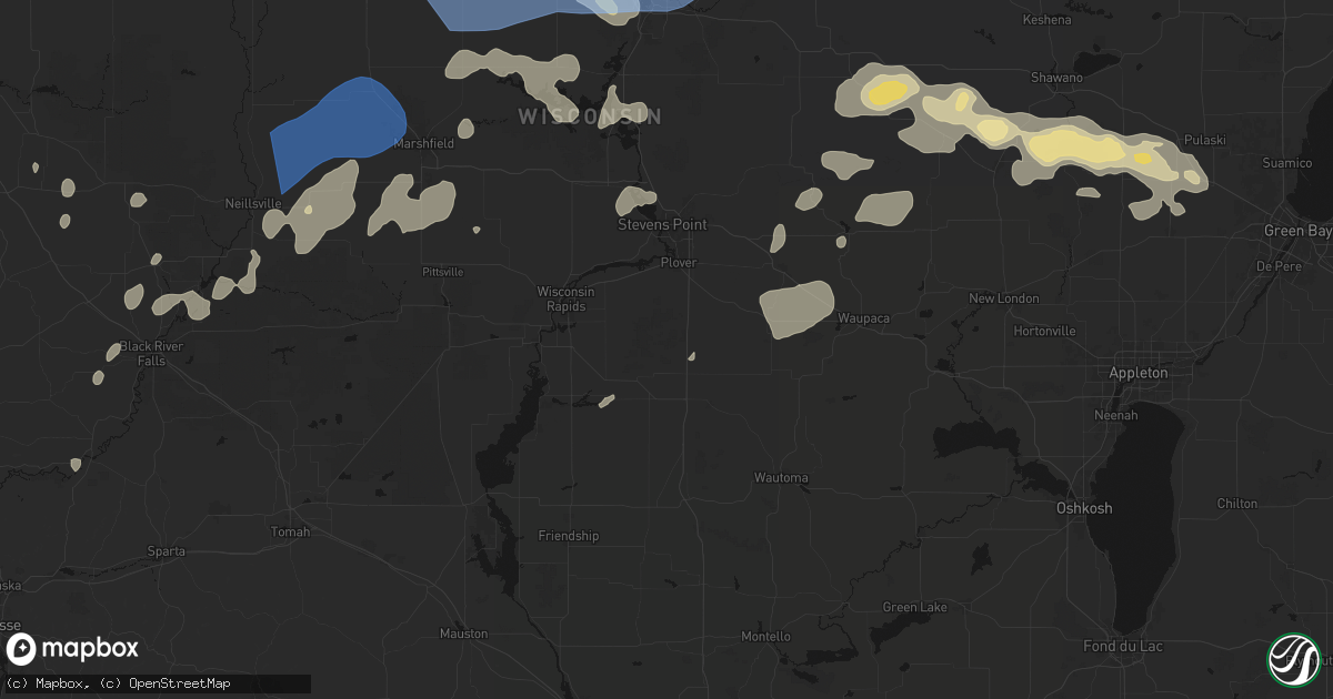 Hail map in Bancroft, WI on June 10, 2026