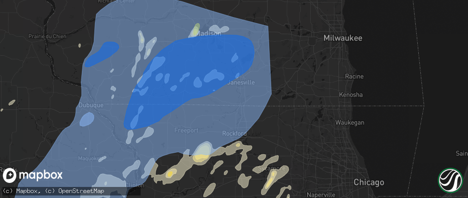 Hail map in Beloit, WI on June 10, 2026