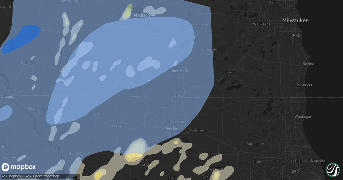Hail map in Beloit, WI on June 10, 2026