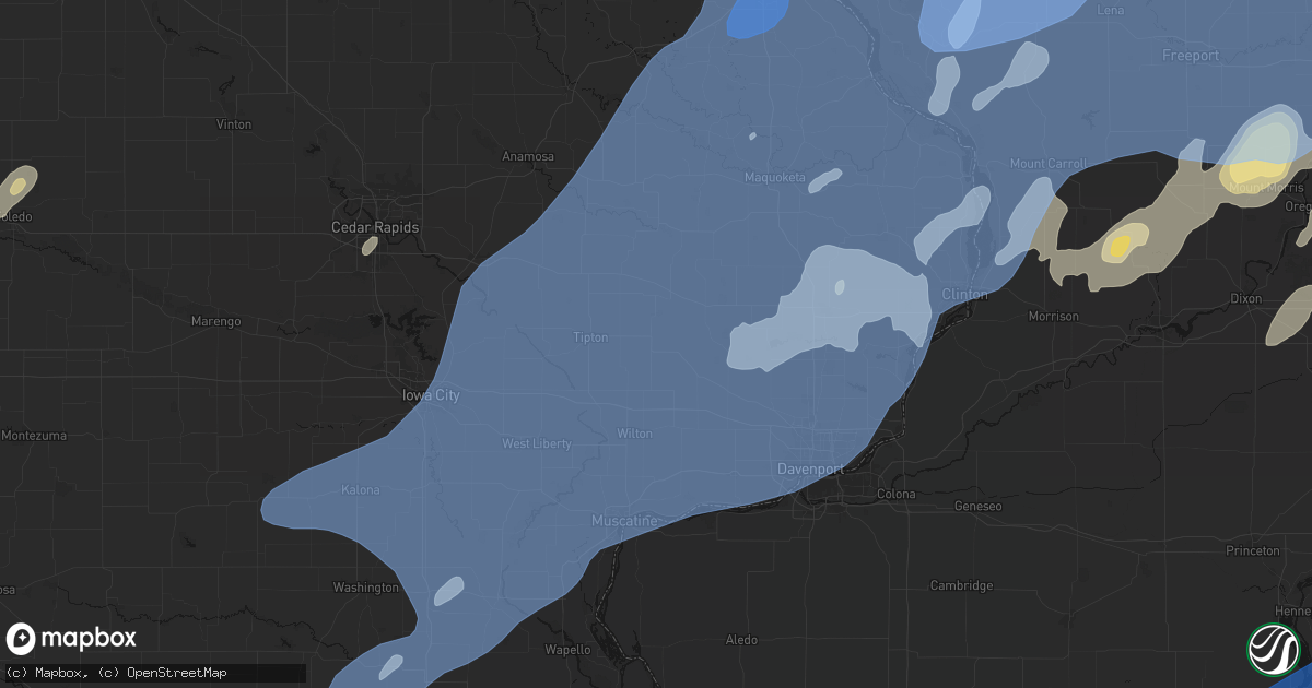 Hail map in Bennett, IA on June 10, 2026