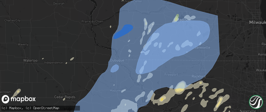 Hail map in Benton, WI on June 10, 2026