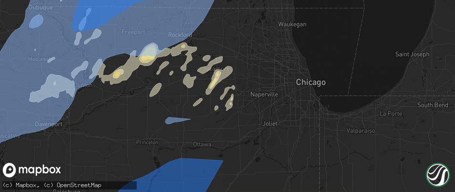Hail map in Big Rock, IL on June 10, 2026
