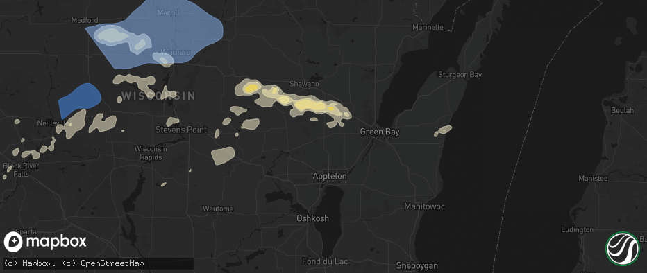 Hail map in Black Creek, WI on June 10, 2026