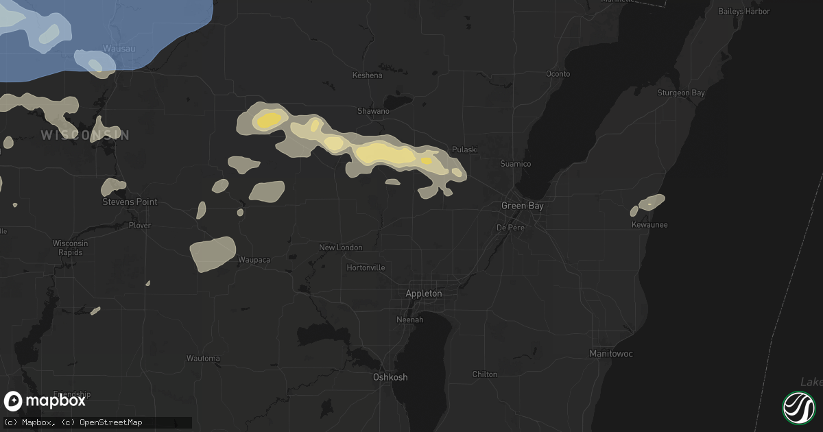 Hail map in Black Creek, WI on June 10, 2026
