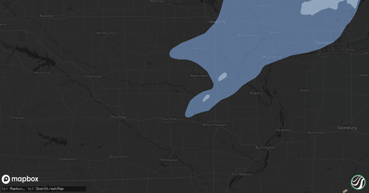 Hail map in Brighton, IA on June 10, 2026