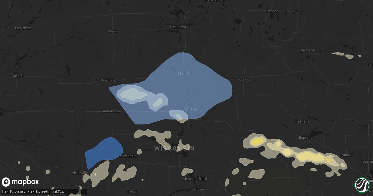 Hail map in Brokaw, WI on June 10, 2026