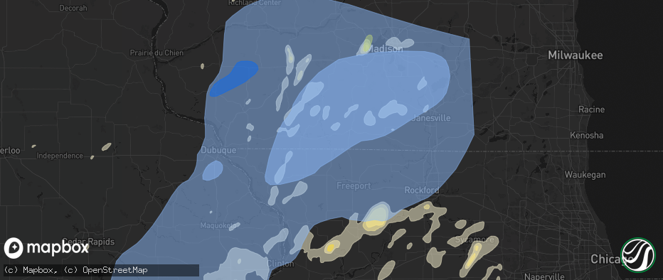 Hail map in Browntown, WI on June 10, 2026