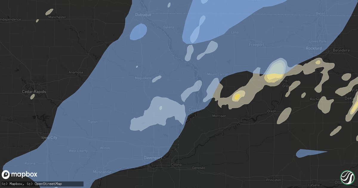 Hail map in Bryant, IA on June 10, 2026