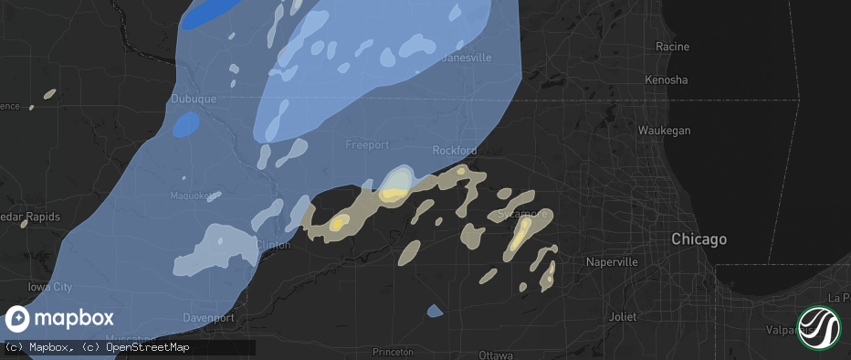 Hail map in Byron, IL on June 10, 2026