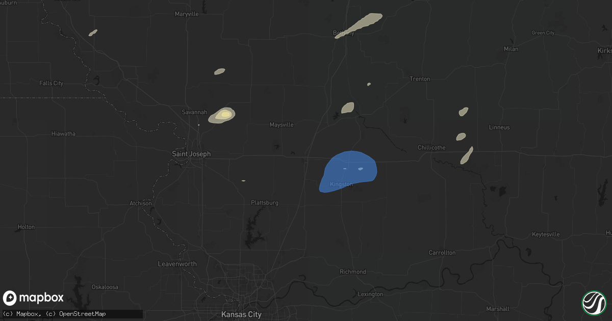 Hail map in Cameron, MO on June 10, 2026
