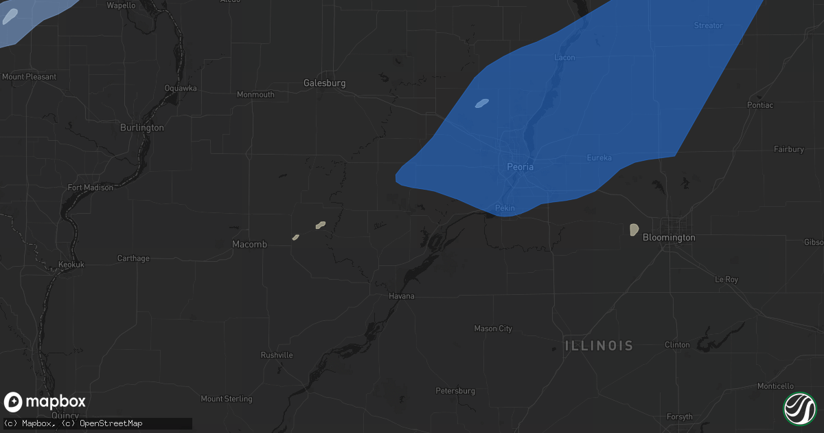 Hail map in Canton, IL on June 10, 2026