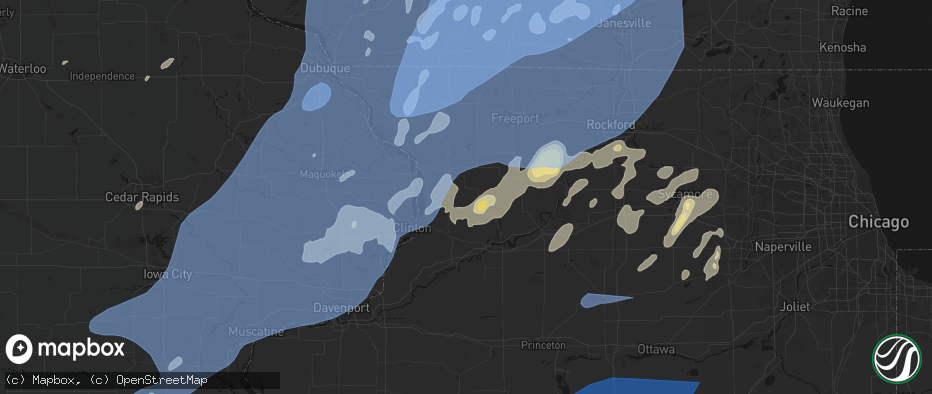 Hail map in Chadwick, IL on June 10, 2026