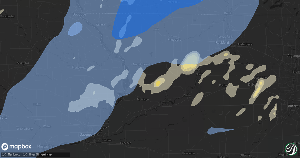 Hail map in Chadwick, IL on June 10, 2026