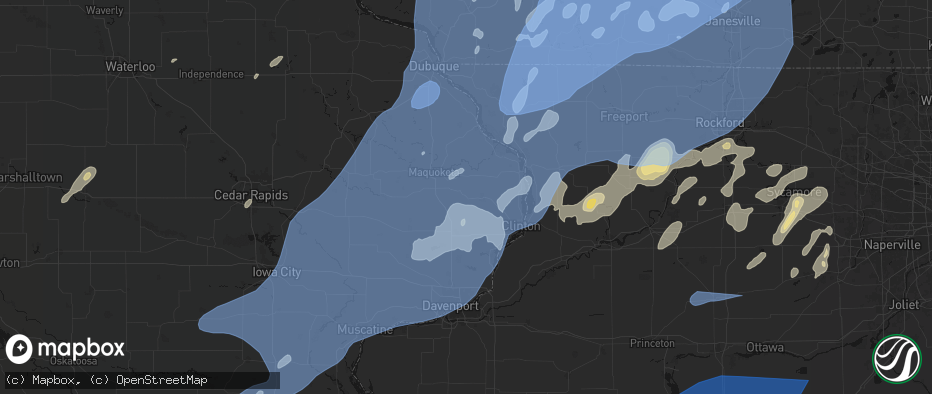 Hail map in Charlotte, IA on June 10, 2026