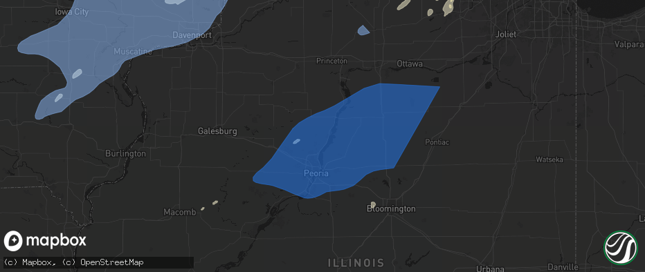 Hail map in Chillicothe, IL on June 10, 2026
