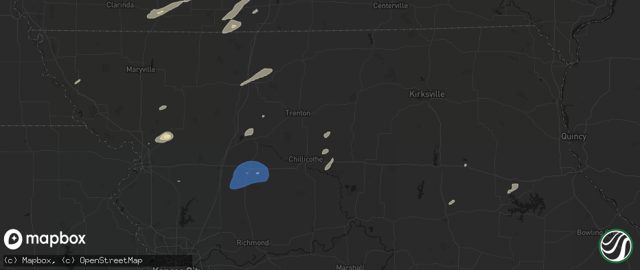 Hail map in Chula, MO on June 10, 2026