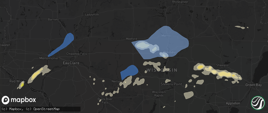 Hail map in Colby, WI on June 10, 2026