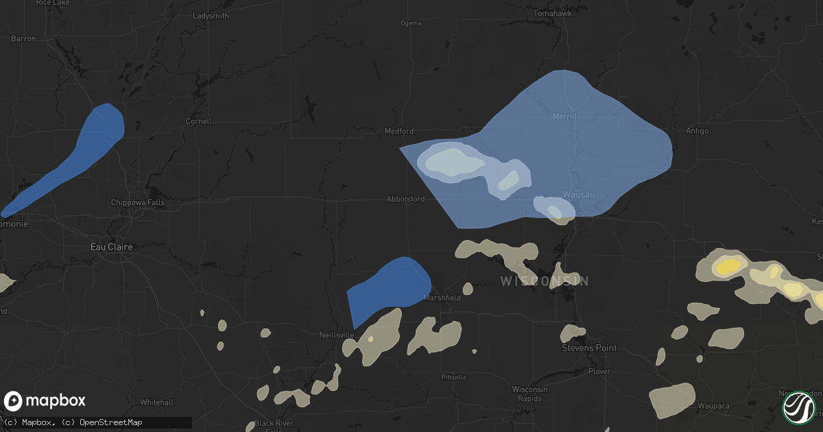 Hail map in Colby, WI on June 10, 2026
