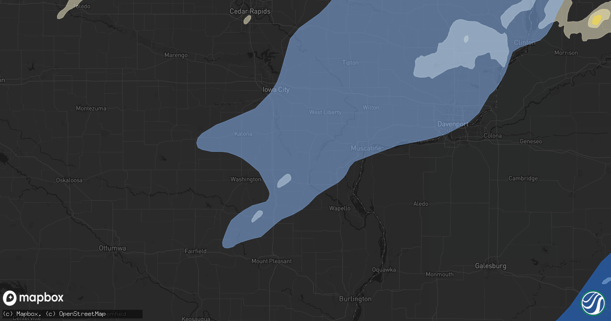 Hail map in Conesville, IA on June 10, 2026
