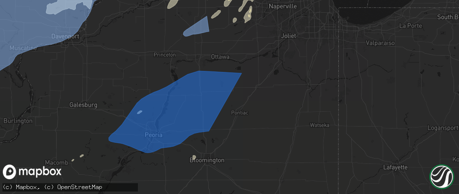 Hail map in Cornell, IL on June 10, 2026