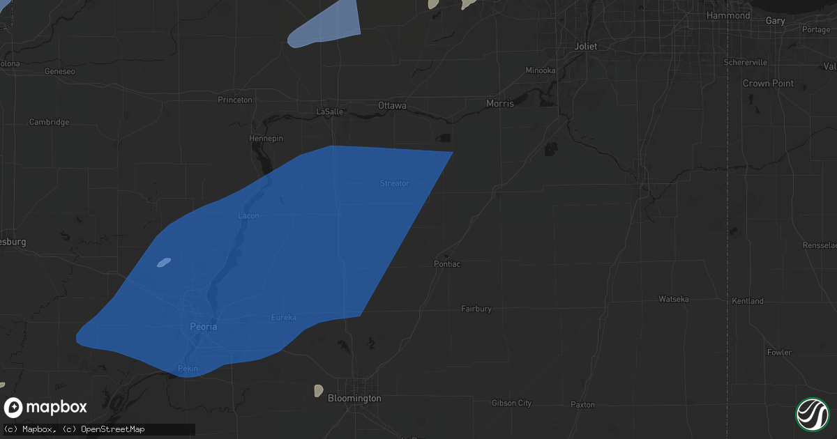 Hail map in Cornell, IL on June 10, 2026