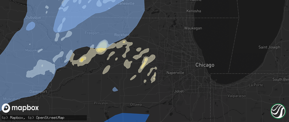 Hail map in Cortland, IL on June 10, 2026