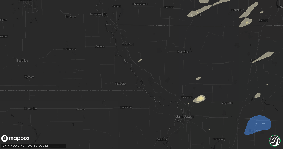 Hail map in Craig, MO on June 10, 2026