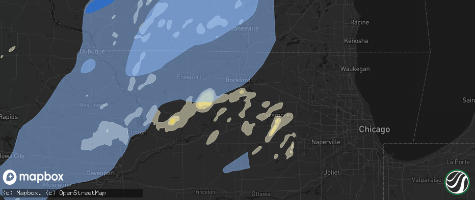 Hail map in Davis Junction, IL on June 10, 2026