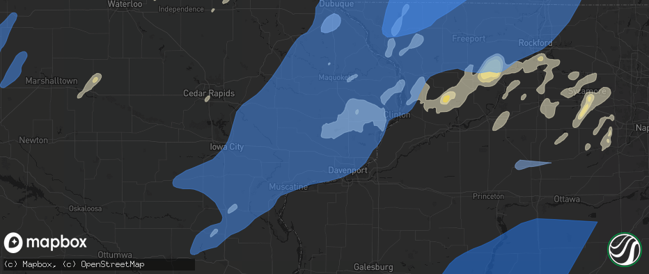 Hail map in Dixon, IA on June 10, 2026
