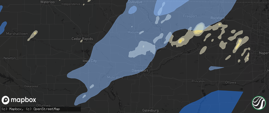 Hail map in Donahue, IA on June 10, 2026